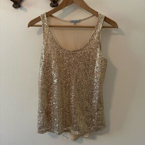 Gold Sequin Camisole Medium Excellent Condition
